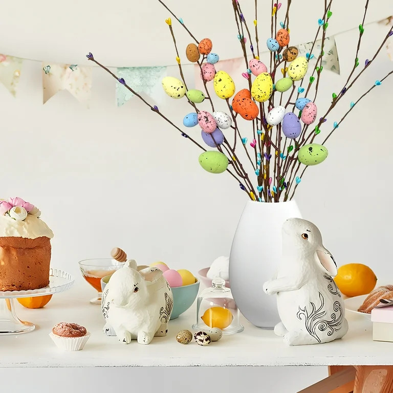 Easter Decoration Artificial Eggs Spray Vine with Pastel Decorative Egg Berries Spring Floral Ste... | Walmart (US)