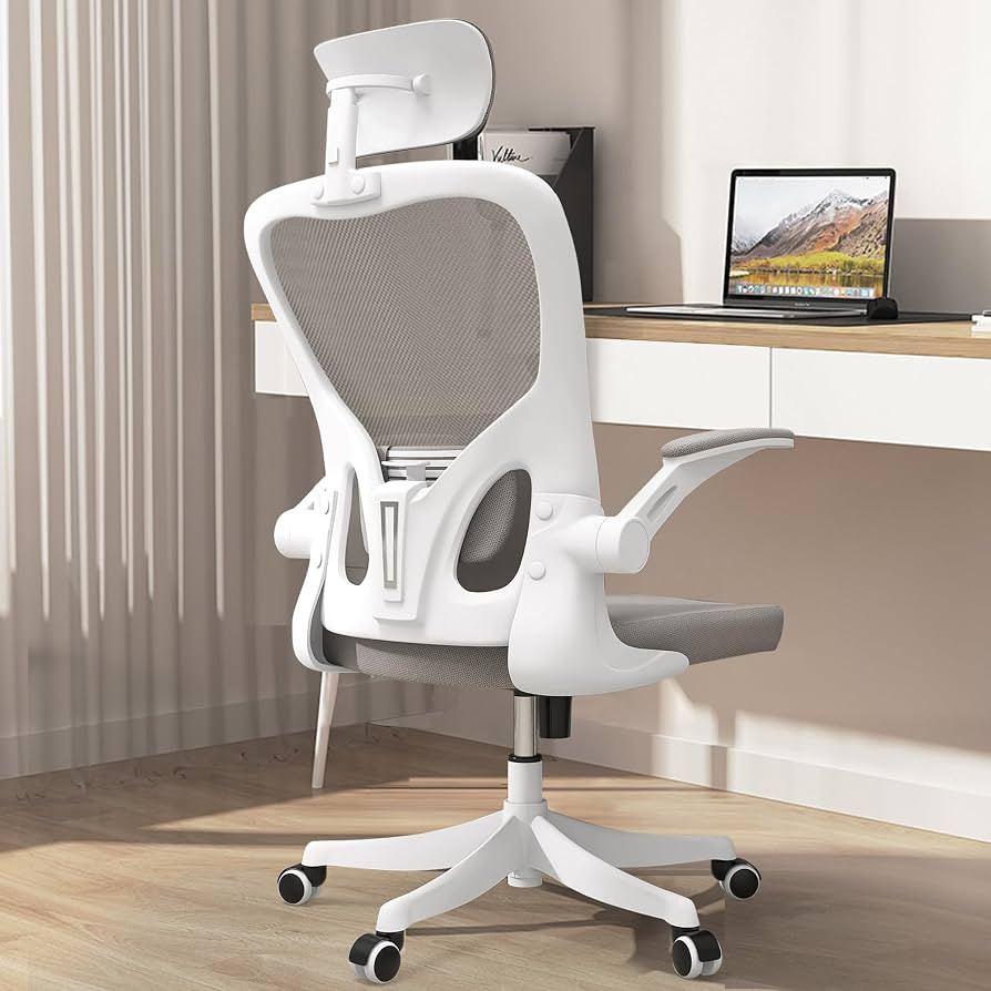 Monhey Office Chair, Ergonomic Office Chair, Home Office Desk Chairs with Lumbar Support, 3D Head... | Amazon (US)