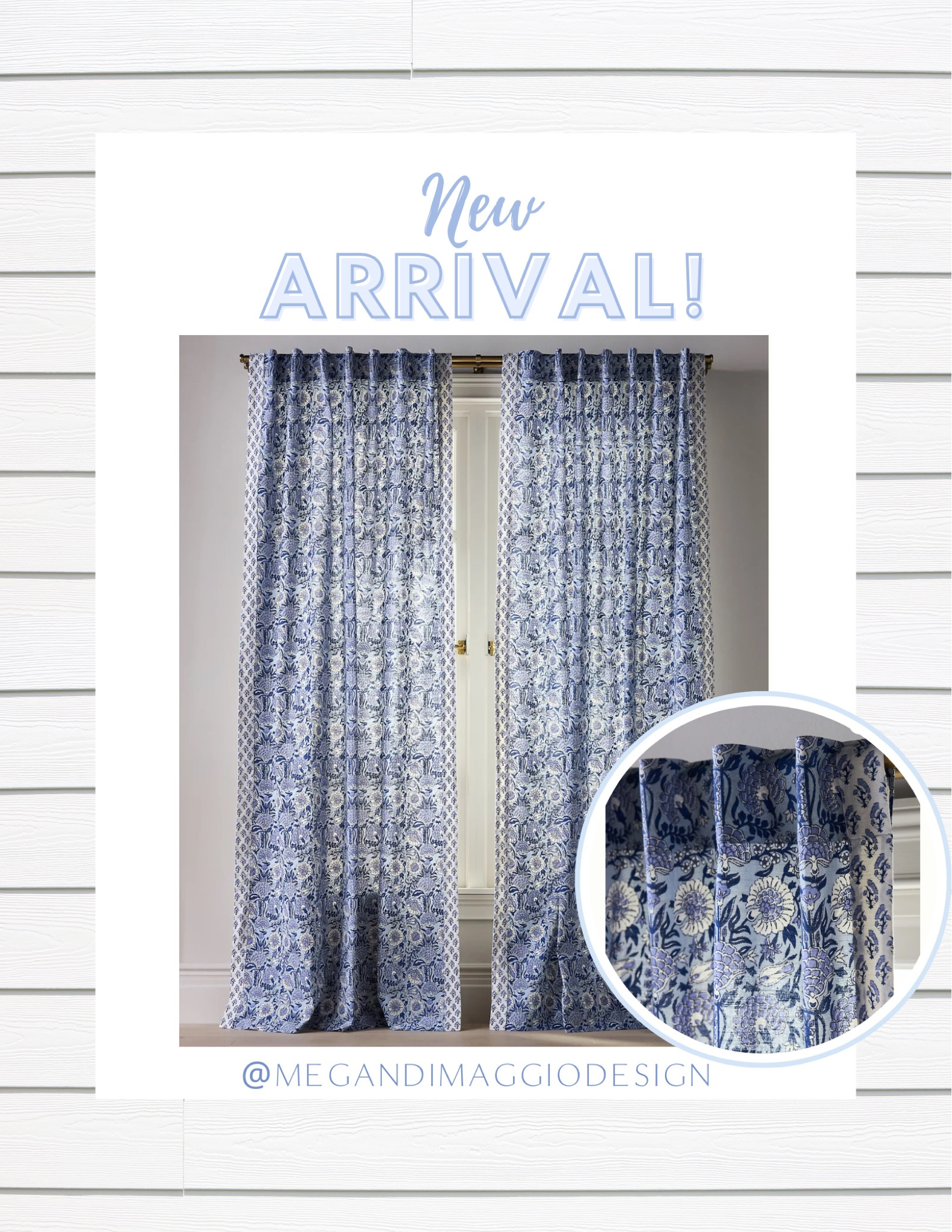 Pretty new blue & white block print curtains!! 😍🙌🏻 Under $100 and available in other colors & prints too, but I LOVE this one!! 🤍

#LTKFindsUnder100 #LTKHome