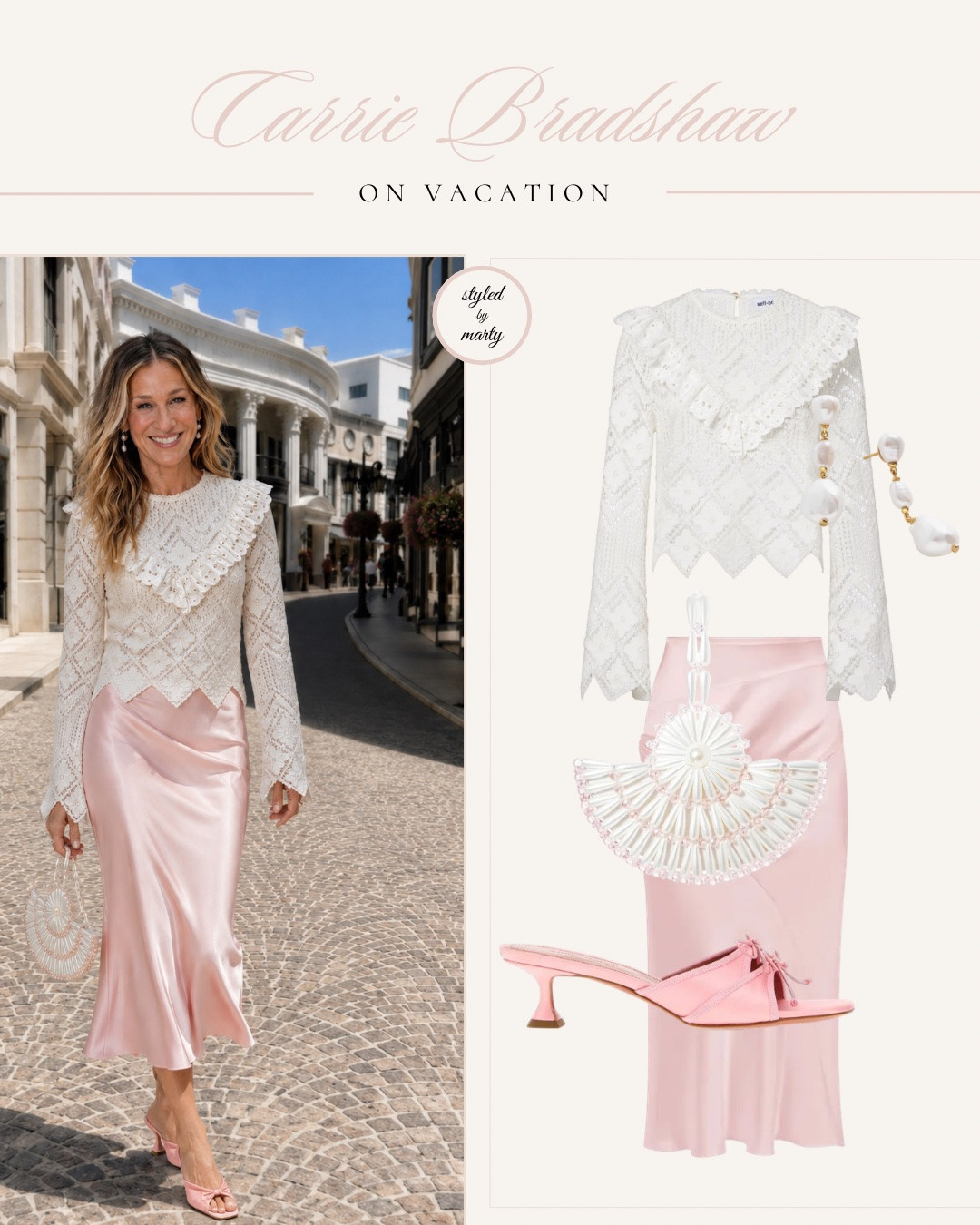 How I’d style Carrie Bradshaw for Summer Vacation☀️🏝️💕


Carrie Bradshaw, Carrie Bradshaw style, Carrie Bradshaw outfit, sex and the city outfit , sex and the city style, vacation outfit, vacation dress, vacation style, resort wear, summer outfit, summer dress, feminine style, feminine outfit, luxury fashion,  mule pumps, kitten heels, summer bag, yellow swimsuit

#LTKsummer #LTKstyletip #LTKswimwear