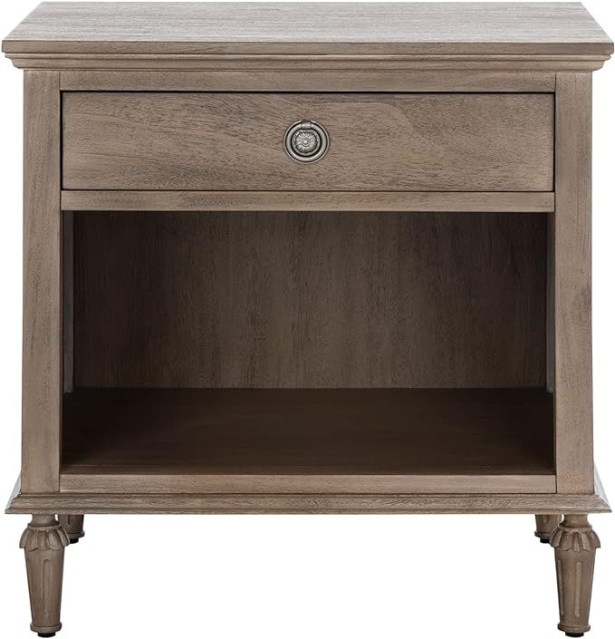 SAFAVIEH Light Brown Shelf (Fully Assembled) Couture Home Collection Lisabet 1-Drawer Wood Nights... | Amazon (US)