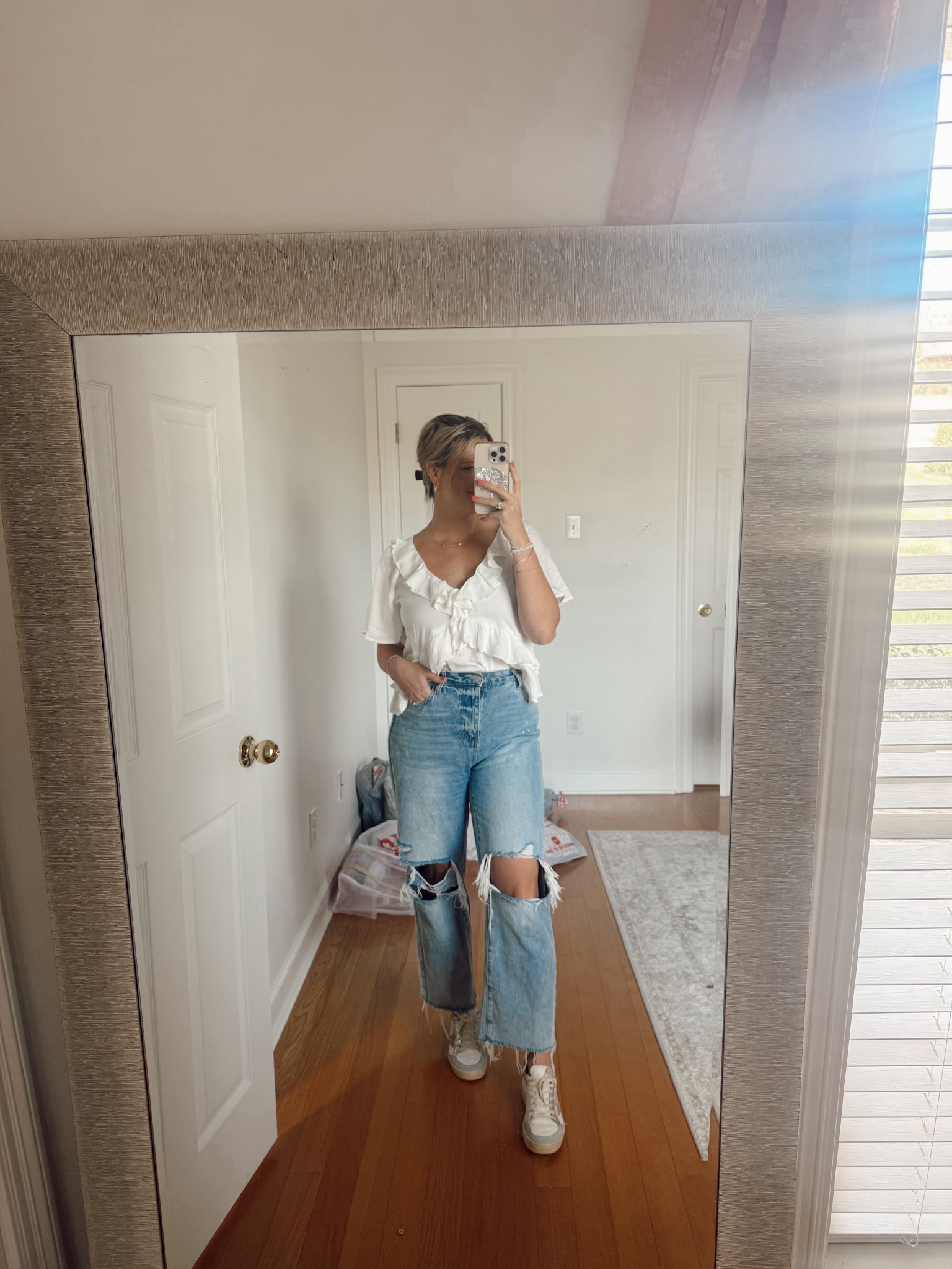 Another Saturday another 739394947 birthday parties to attend 🤪🥳 it’s 80 degrees here and I’m here for it!! Fav jeans of all time less than $30 and this top is so versatile and flowy I am obsessed 🤍

#LTKSeasonal #LTKootd #LTKSpringSale