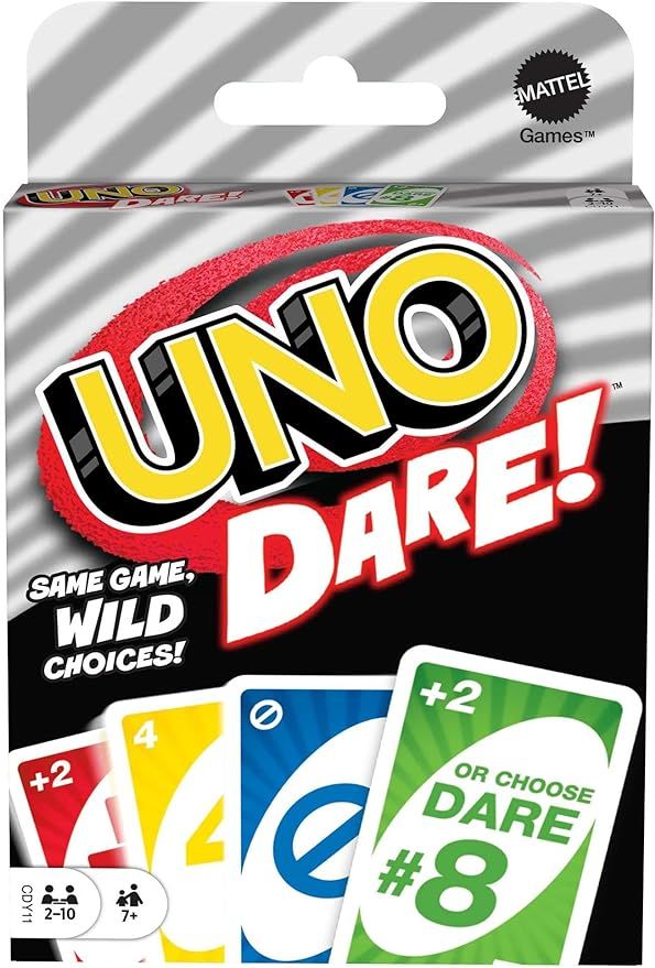 UNO DARE Card Game with 112 Cards, Matching and Wild Dare Twists, Game Night Gift for Family and ... | Amazon (US)