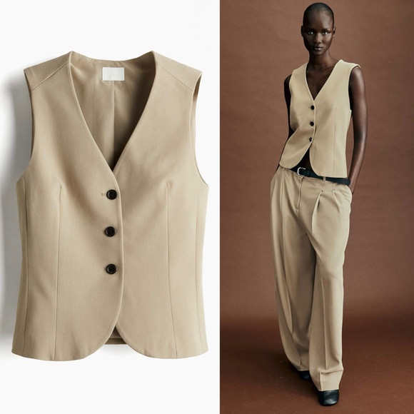Beige Tailored Suit Vest (XS) | Poshmark
