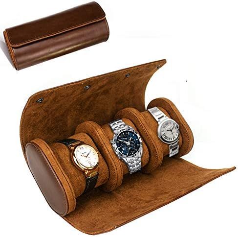 ROSELLE Watch Roll Travel Case for Men and Women- 3 Watch Storage and Organizer-Secure Storage wi... | Amazon (US)