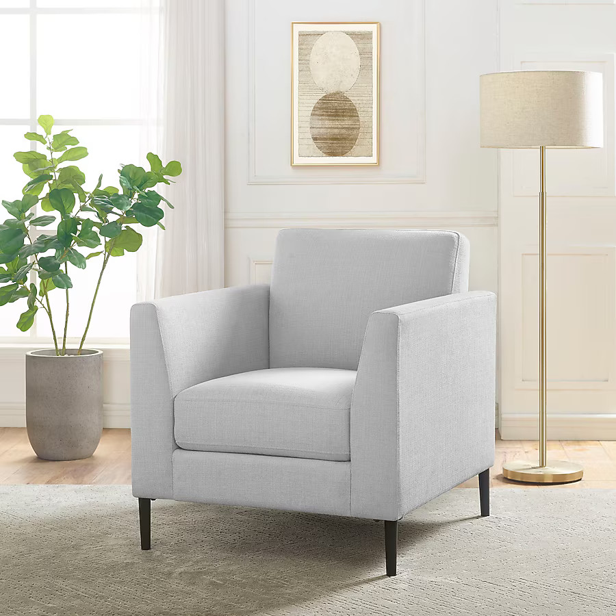 Origin 21 Zeena Modern Light Gray Accent Chair | Lowe's