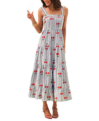 Cupshe Women's Fruit Pie Cherry Maxi Beach Dress - Macy's | Macy's