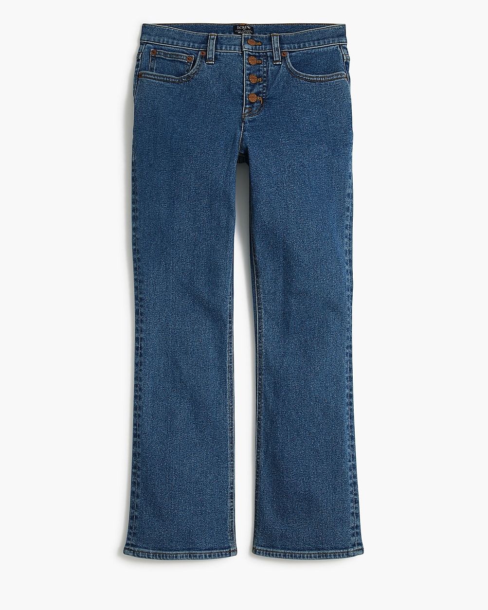 Flare crop mid-rise jean in all-day stretch | J.Crew Factory