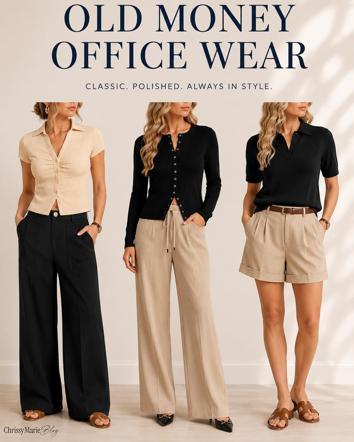 Old money office wear for when you want to look polished, classic, and slightly more organized than your calendar suggests. Clean lines, neutral layers, and pieces that make getting dressed for work feel a lot less dramatic. 

 #LTKgrwm #LTKootd #LTKWorkwear