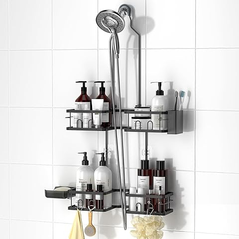 YASONIC Shower Caddy Hanging, Never Rust Shower Organizer Hanging, Aluminum Shower Racks for Insi... | Amazon (US)