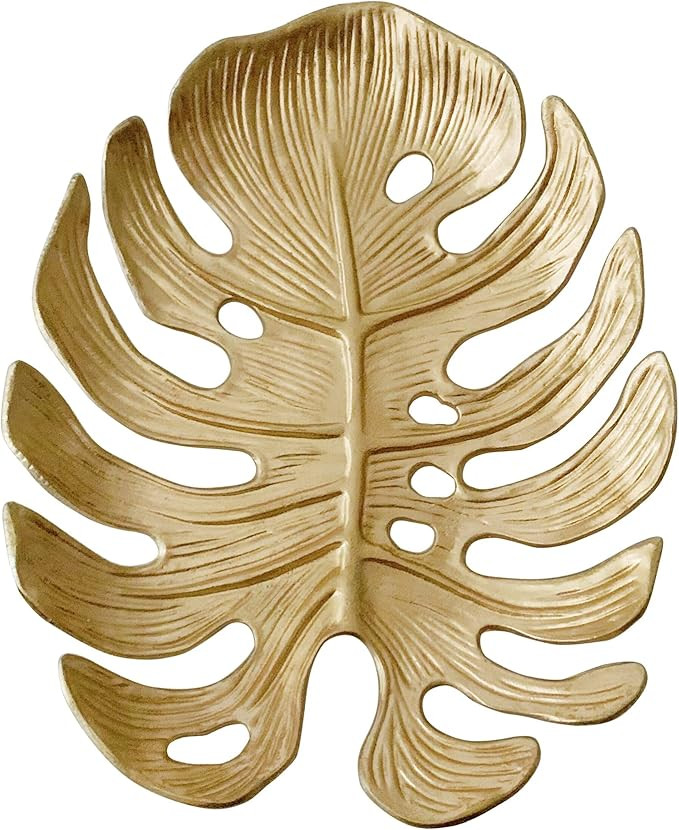 Small Leaf Shaped Trinket Dish, Decorative Gold Jewelry Dish Tray, Ring Hodler Dish Jewelry Organ... | Amazon (US)