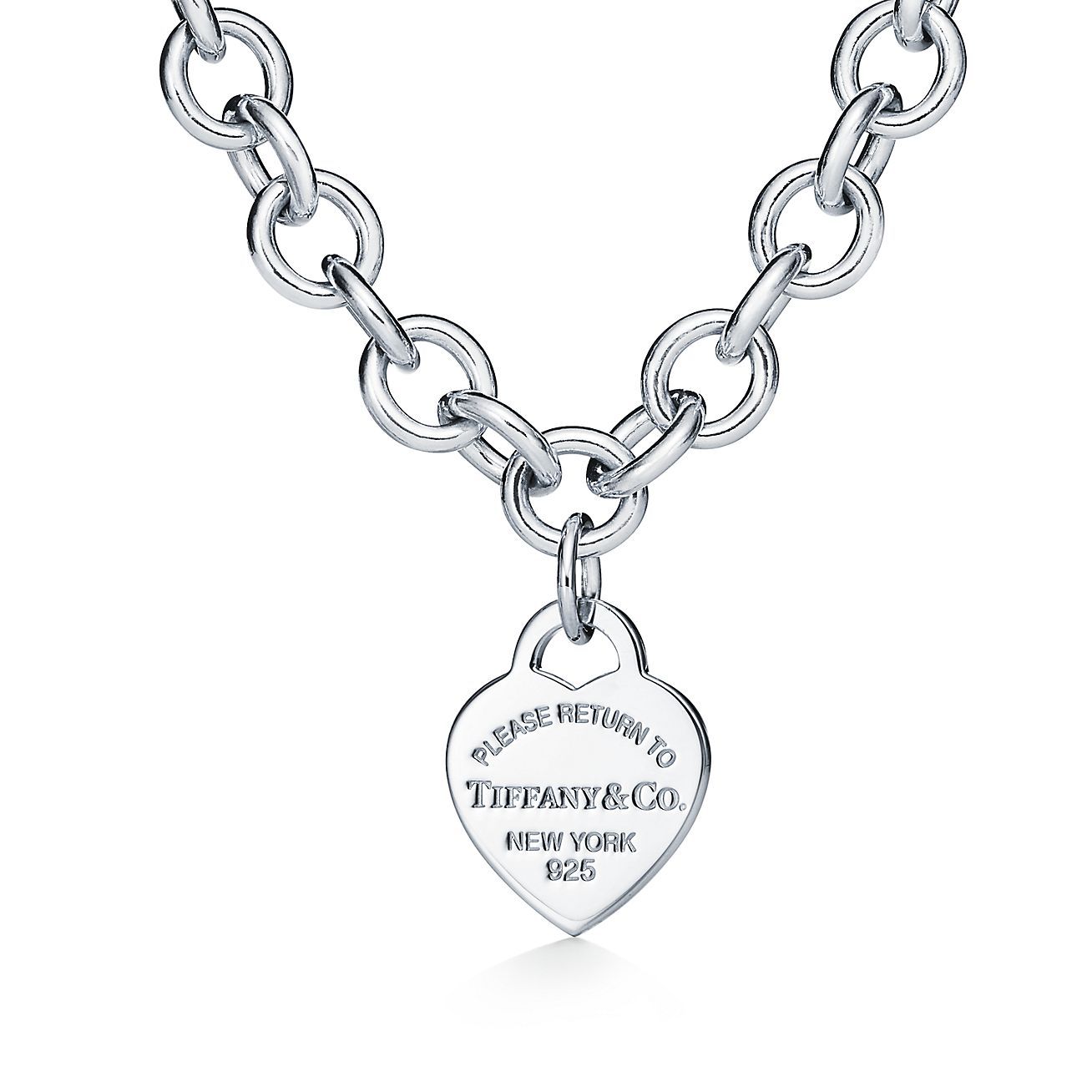 Return to Tiffany™ Heart Tag Chain Link Necklace in Silver | Tiffany & Co. | Tiffany & Co. (UK)