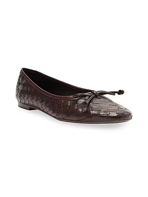 Arissa Woven Leather Ballet Flats | Saks Fifth Avenue