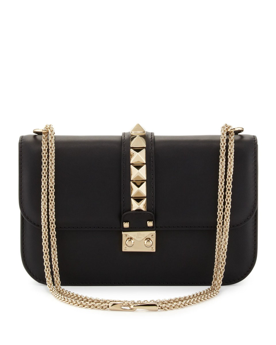 Rockstud Flap Shoulder Bag, Black - Valentino | Neiman Marcus