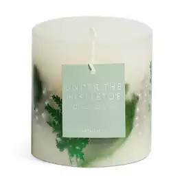 Buy Habitat Inclusion Medium Pillar Candle - Under the Mistletoe | Christmas candles and home fra... | Habitat UK