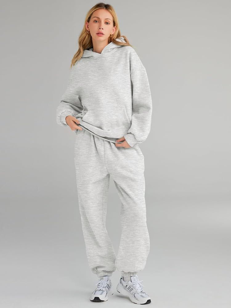 AUTOMET Womens 2 Piece Outfits Lounge Hoodie Sweatsuit Sets Oversized Sweatshirt Baggy Fall Fashion  | Amazon (US)