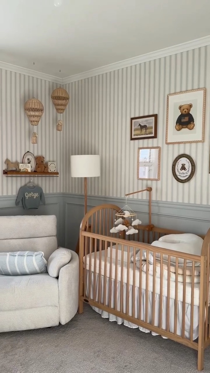 I showed him my inspo for our baby boy’s room.. and he built it. 🤍 Our first big DIY project, done completely by him. We had so much fun creating it together, and I’m in love with every little detail. 🧸💌 #babynursery #babyroom #babyroomdecor #diyproject #nurserydecor