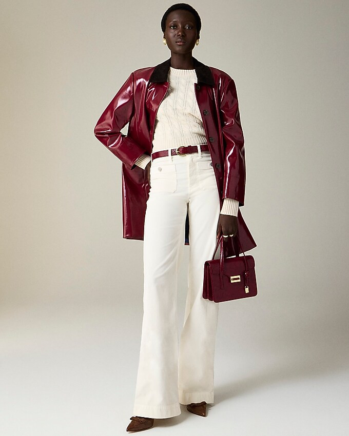 Wide-leg velvet sailor trouser | J. Crew US