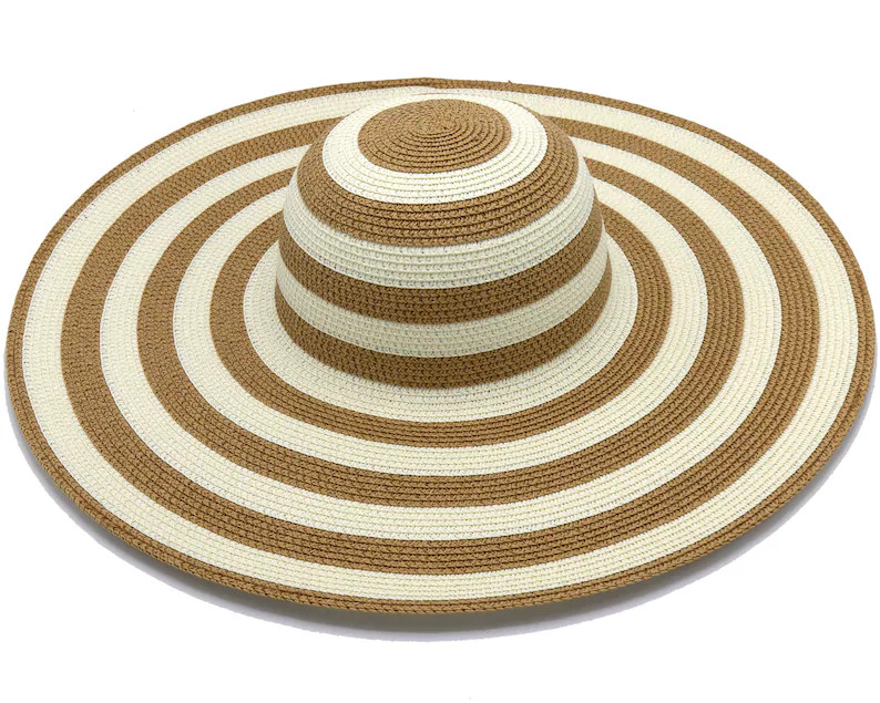 Striped Straw Sunhat, 6 Inch Brim | Etsy (Global)