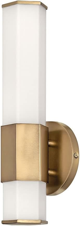 Hinkley Facet Collection 14" Integrated LED 16W Bathroom Vanity Light Fixture with Etched Glass, ... | Amazon (US)