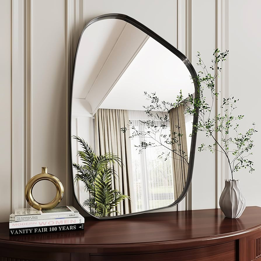 Suidia Irregular Wall Mirror 24"x36" Bathroom Mirror Asymmetrical Mirror Artistic Mirror Decorati... | Amazon (US)