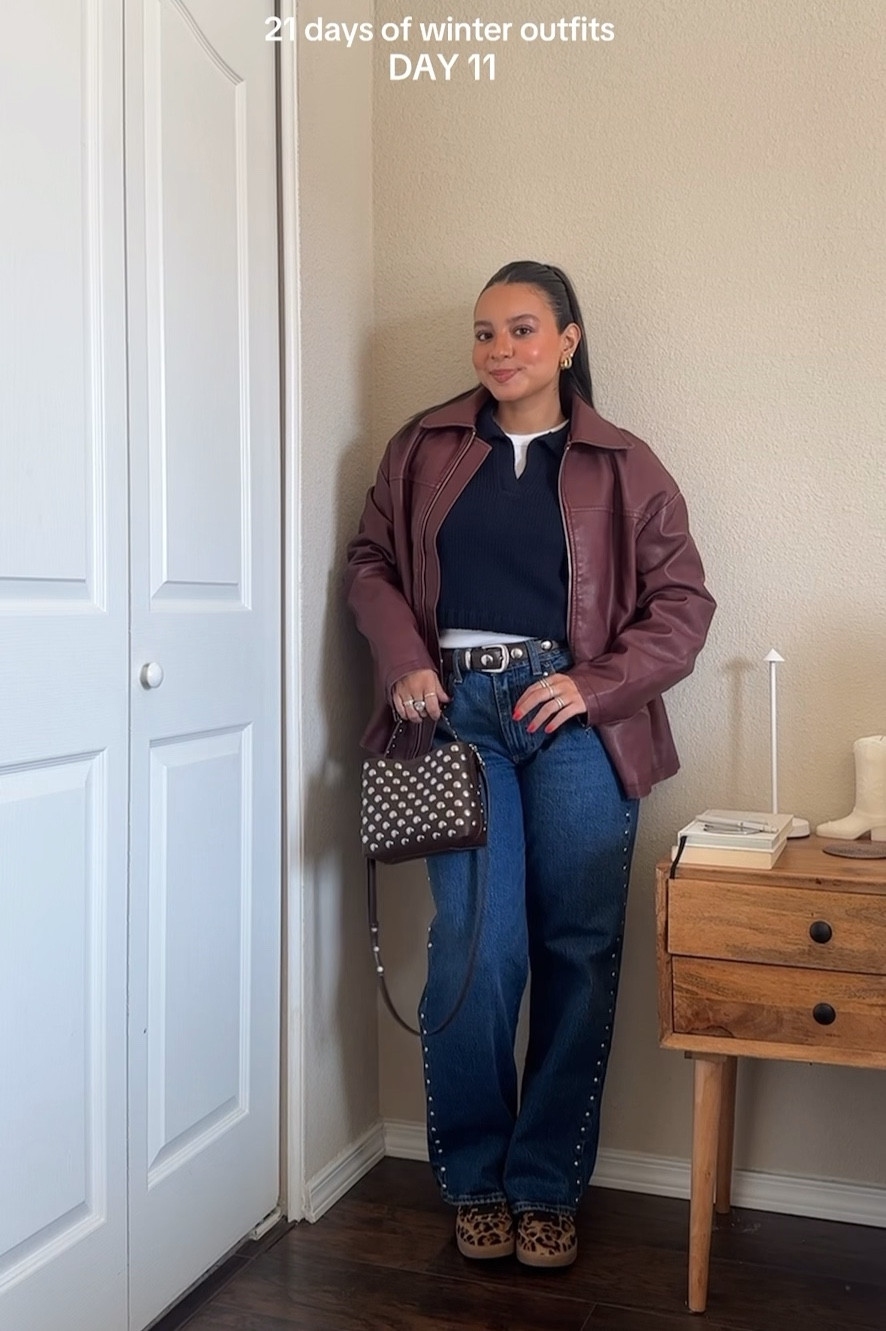 layering for winter☕️🤎 — (wearing size 2 in jacket + size x-small in sweater + x-small in tee + size 2/26s curve love in jeans + accessories are from NAKD, linked similar)

#LTKStyleTip #LTKSeasonal #LTKHoliday