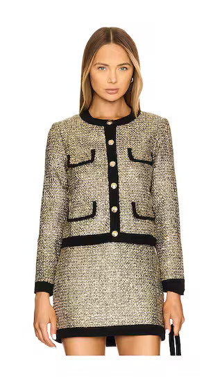 Paxton Jacket in Gold & Black | Revolve Clothing (Global)