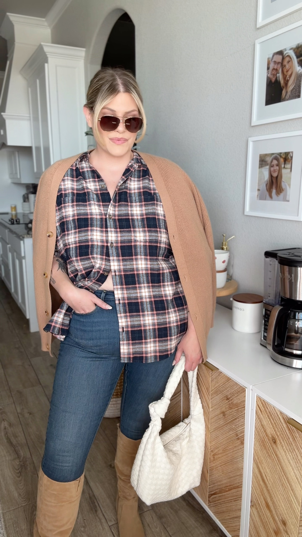 Styling a flannel on my plus size body 

Size XL tall in shirt 

Linking super similar jeans and cardigan options 

#LTKStyleTip #LTKSaleAlert #LTKPlusSize