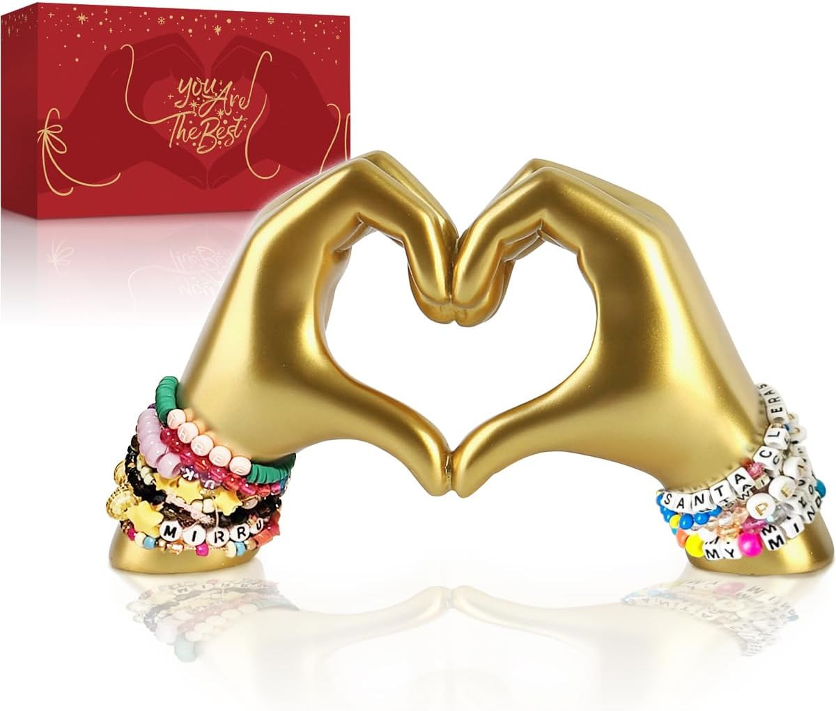 Heart Hands Sculpture Aesthetic Decor for Living Room Bedroom Bookshelf, Unique Birthday Idea for... | Amazon (US)