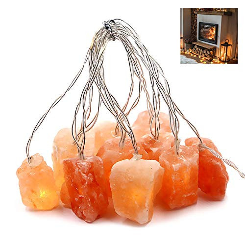 Himalayan Salt String Light with Rock,USB Fairy Lights Night Pink Salt Lamp ,Natural Hand Carved Himalayan Small String Lamp for Office,Baby,Child,LED Nightlight for Bedroom,Bedside,Desk,Computer | Amazon (US)