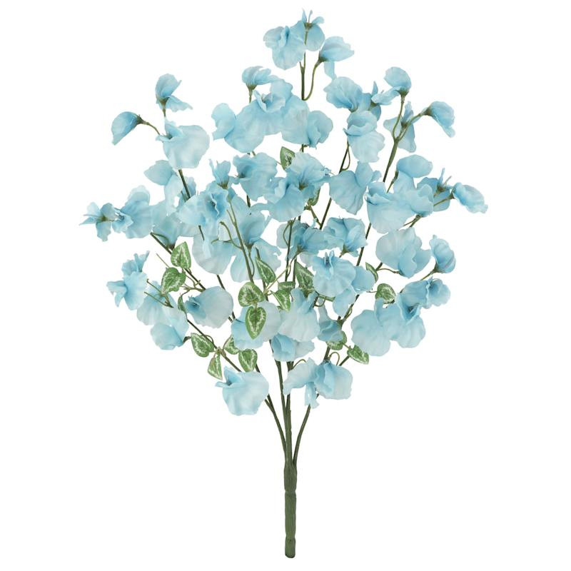 Blue Sweet Pea Floral Bush, 21" | At Home