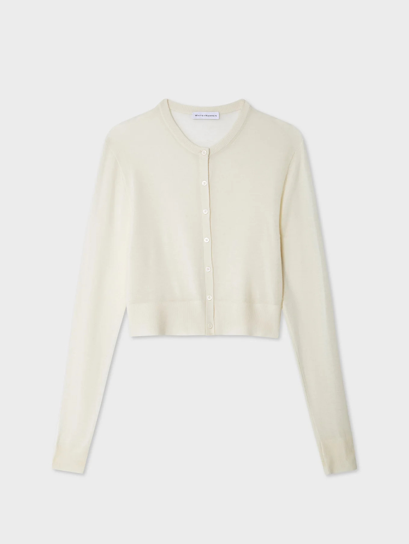 Superfine Cashmere Button Cardigan | White and Warren