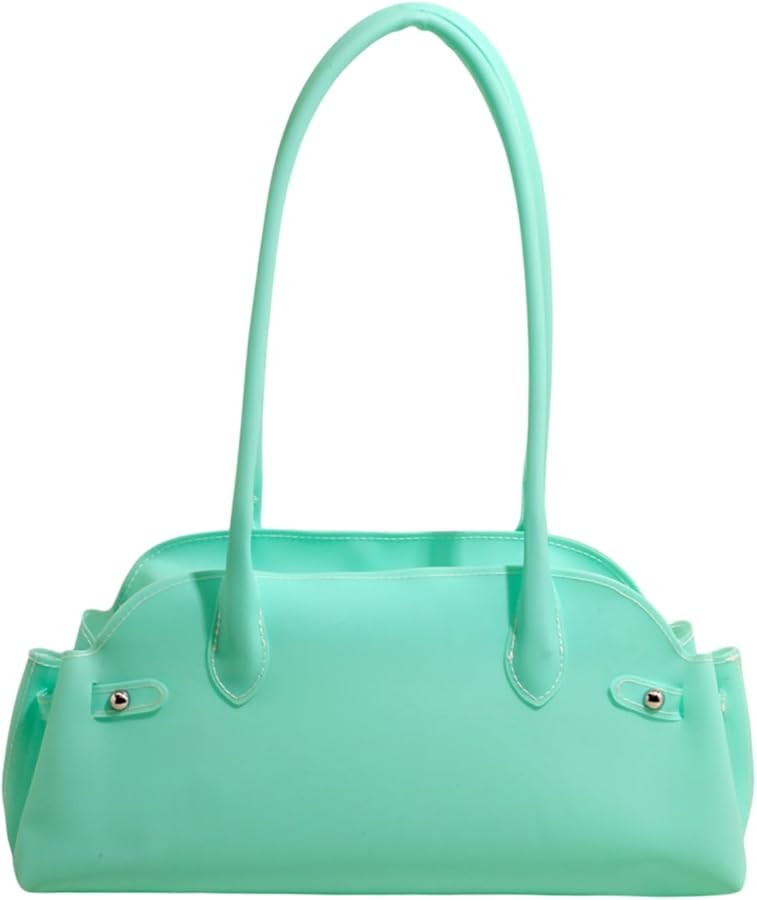 Women's Cute Jelly Shoulder Bag - Lightweight Matte Finish Tote Handbag Purse with Long Handles f... | Amazon (US)