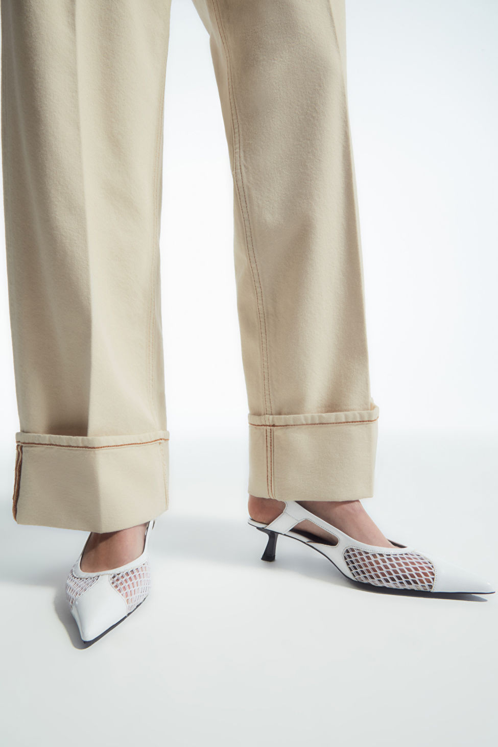 POINTED MESH SLINGBACK KITTEN HEELS | COS (US)