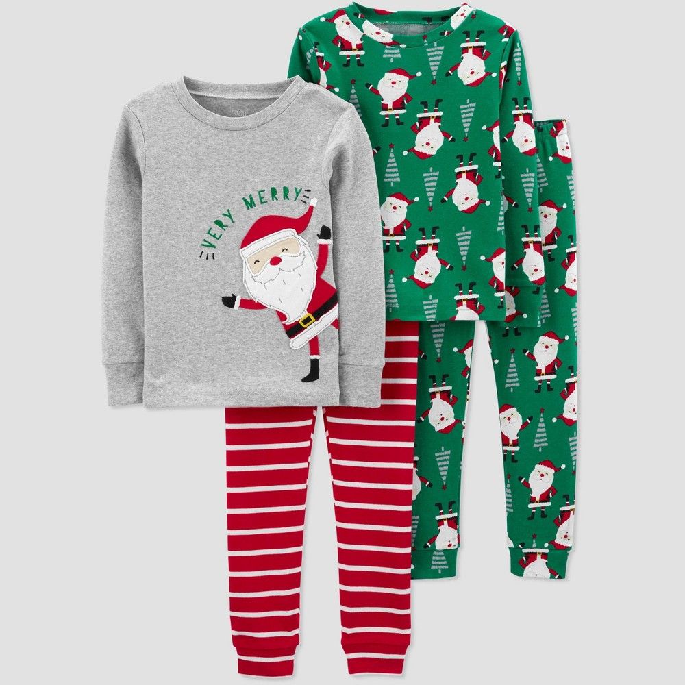 Baby Boys' 4pc Santa Pajama Set - Just One You made by carter's 9M | Target