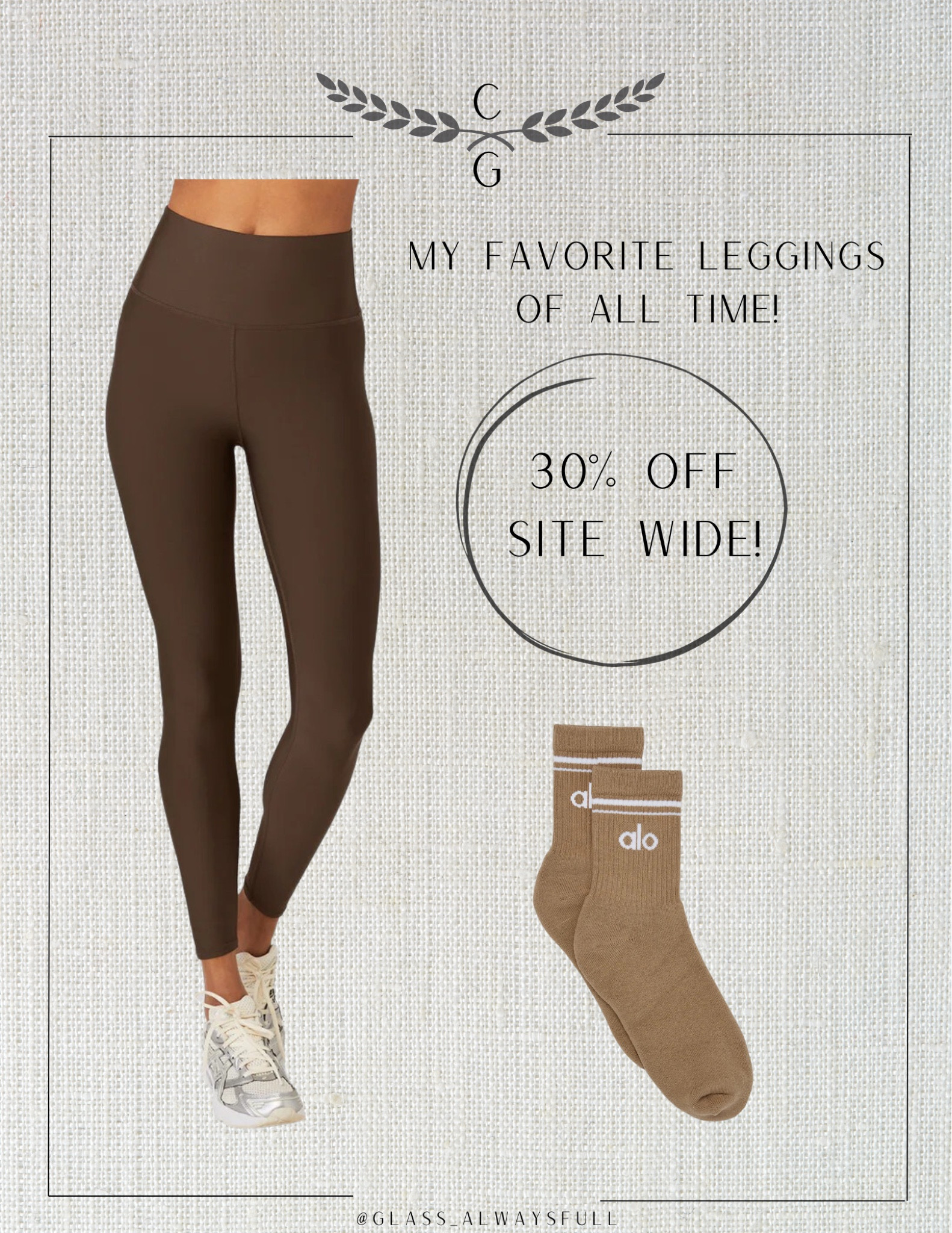 Aloyoga sale 30% off site wide! Just bought these leggings in espresso - I wear size XS. Alo sale, alo leggings! Gift guide for her, gifts for her, women’s gift guide. Callie Glass #LTKsalealert

#LTKGiftGuide #LTKSeasonal