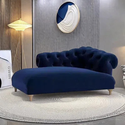 Velvet Chaise Longue with High Resilience Sponge | Wayfair North America
