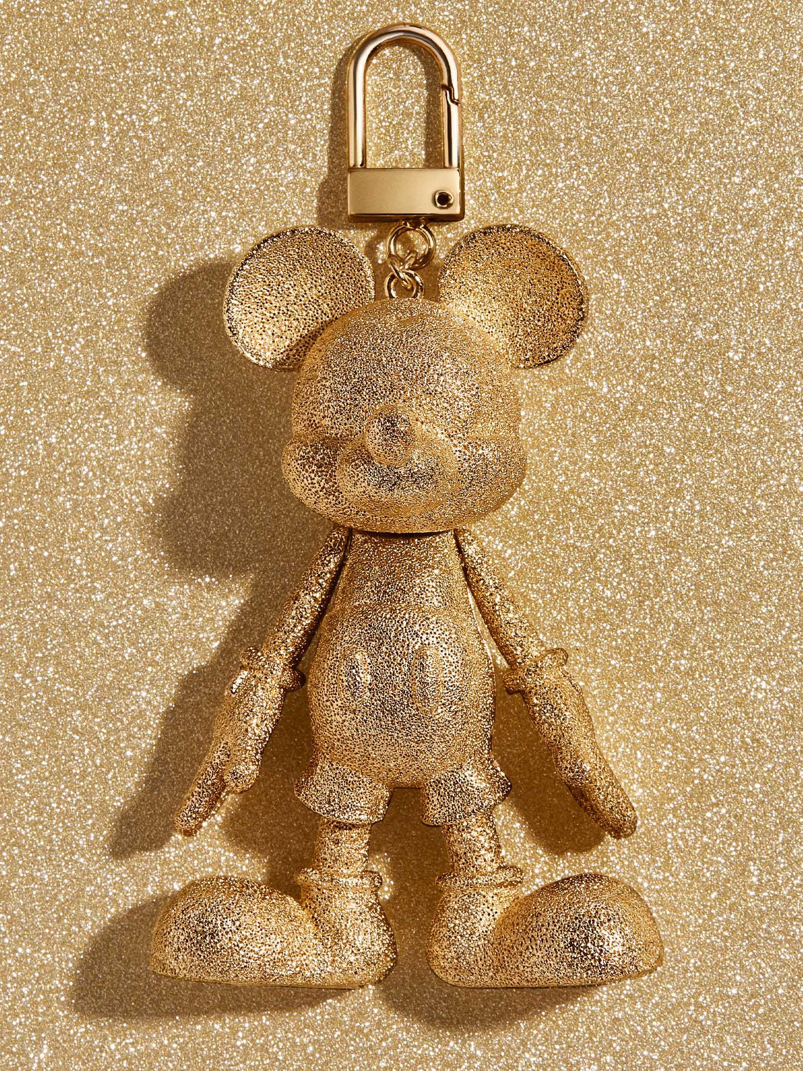 Mickey Mouse Disney Bag Charm: Gold Glitter | BaubleBar (US)