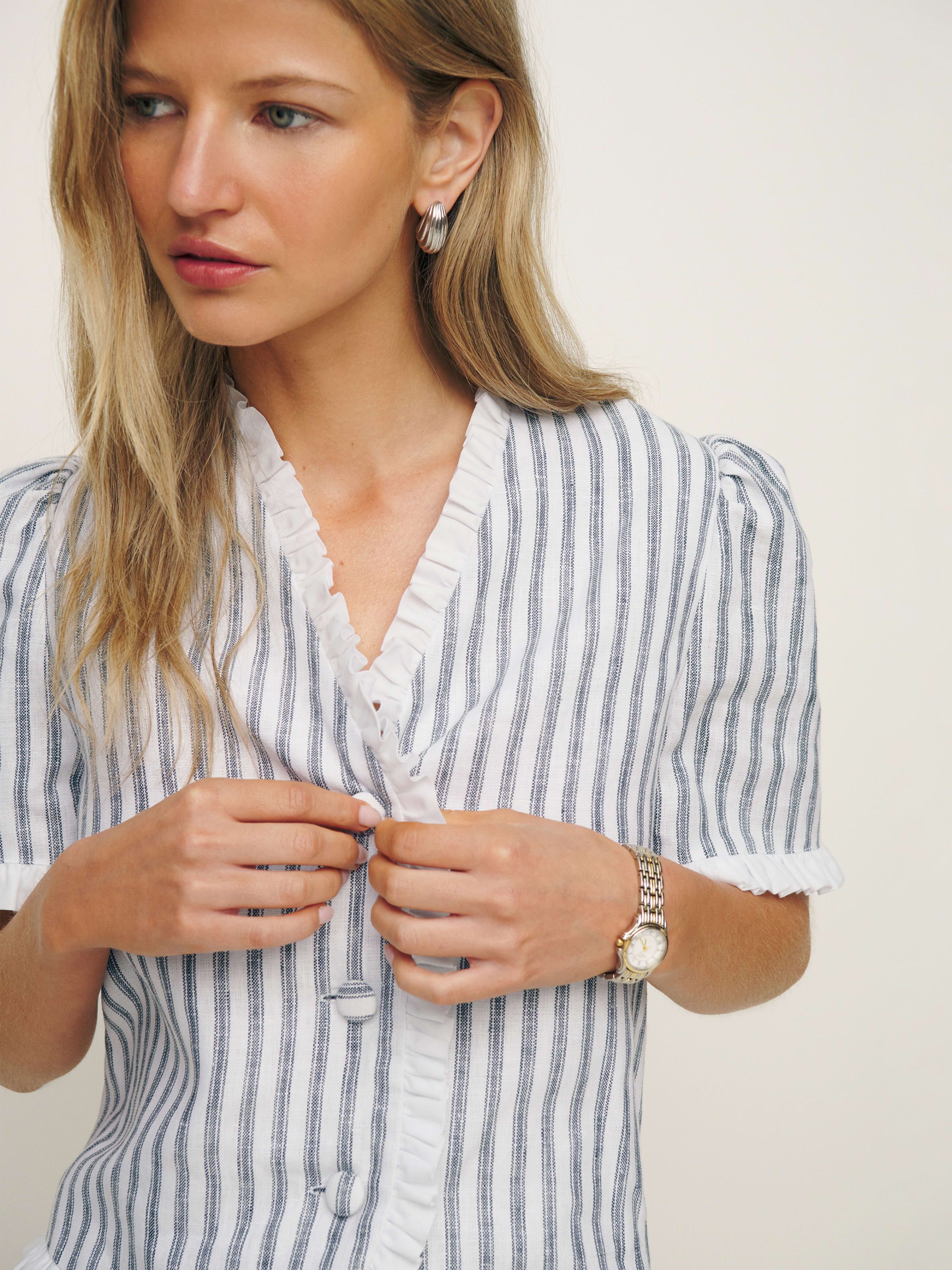 Bess Linen Top | Reformation (Global)