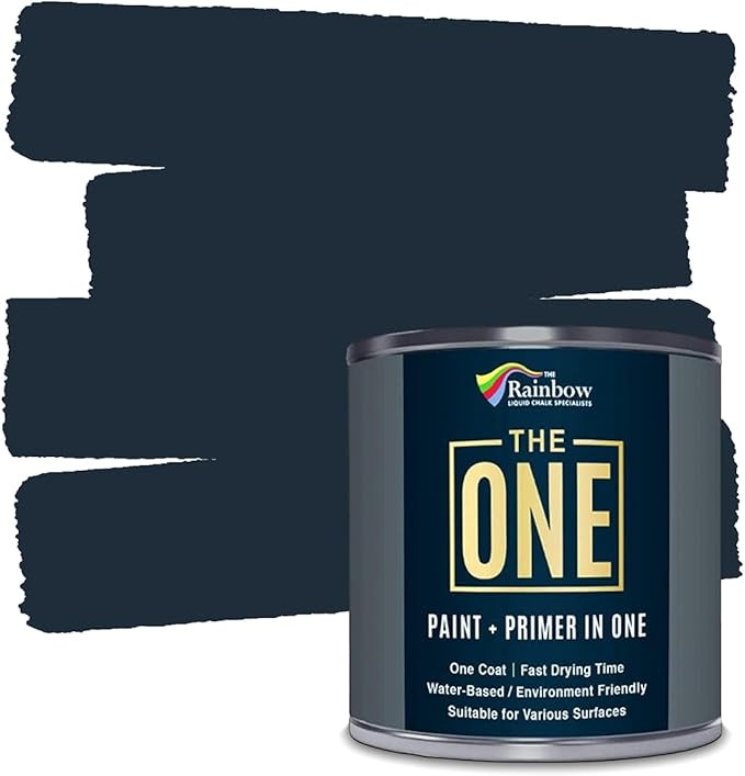 THE ONE All-In-One Paint & Primer - Midnight Gloss, 8.5 Fl Oz/250ml | 1 Coat Formula | Easy Indoo... | Amazon (US)