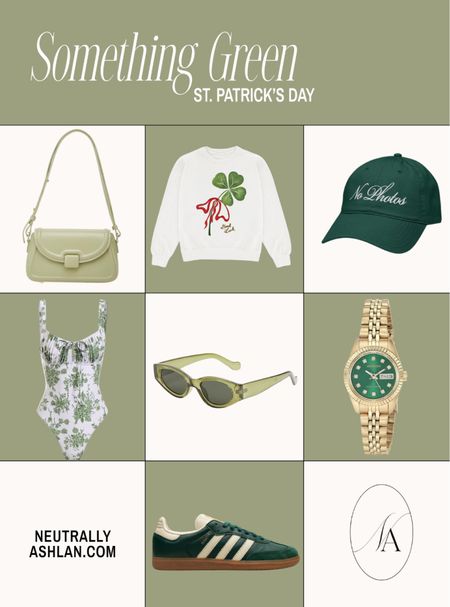 Something green for St. Patty’s 🍀
#accessories #top #swim #sneakers 

#LTKfindsunder100 #LTKSeasonal #LTKstyletip