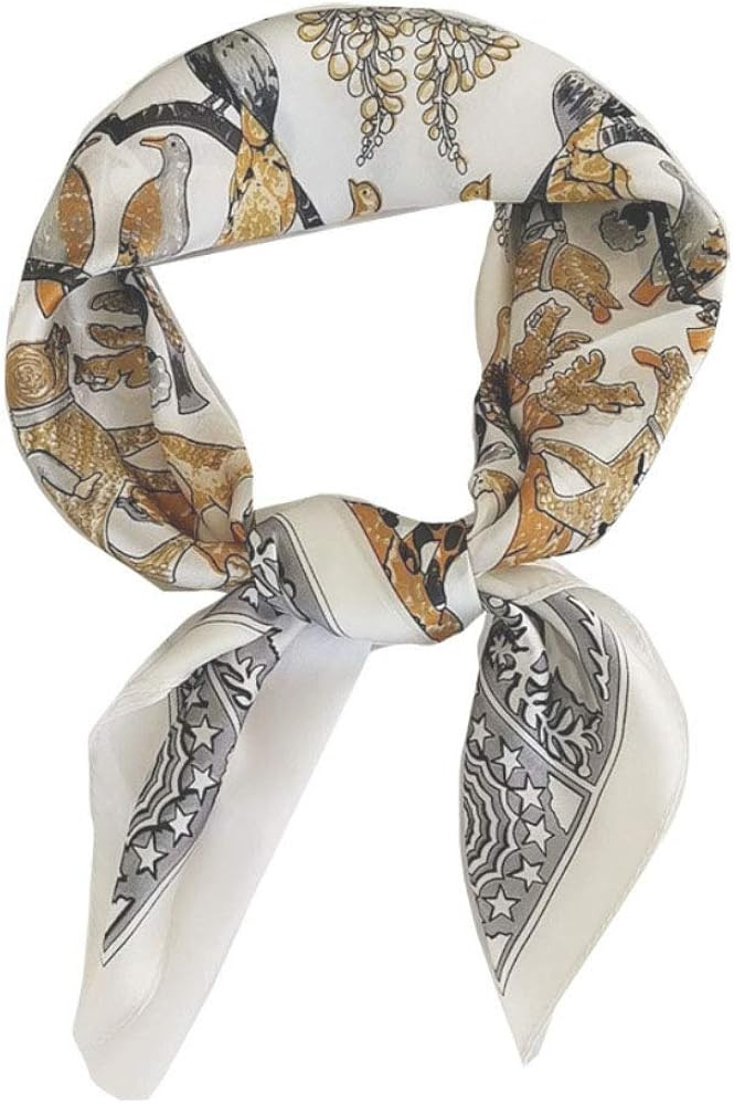 FONYVE Silk Feeling Scarf Medium Square Satin Head Scarf for Women 27.5 \u00d7 27.5 inches | Amazon (CA)