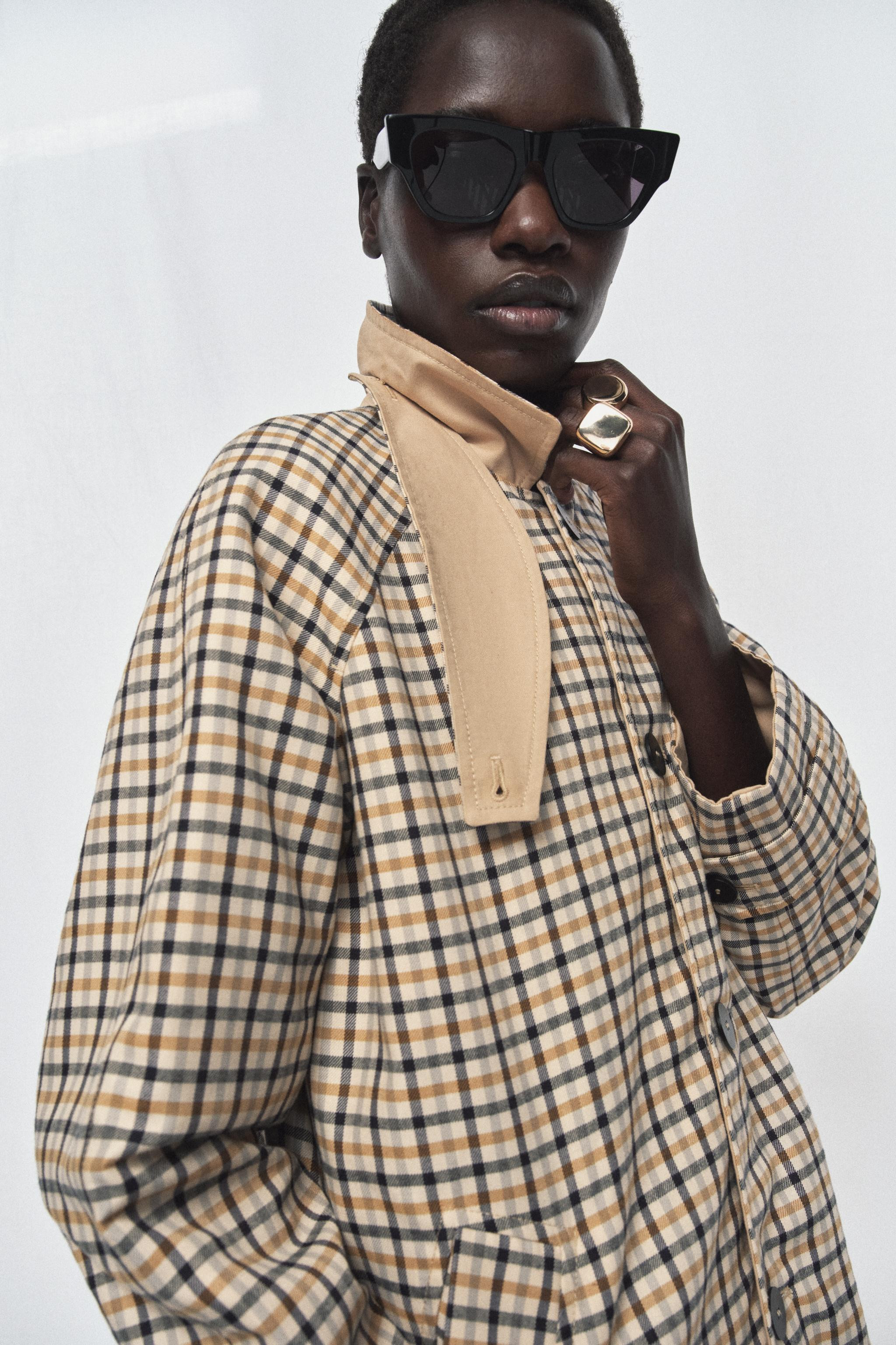 REVERSIBLE PLAID TRENCH COAT ZW COLLECTION | Zara US