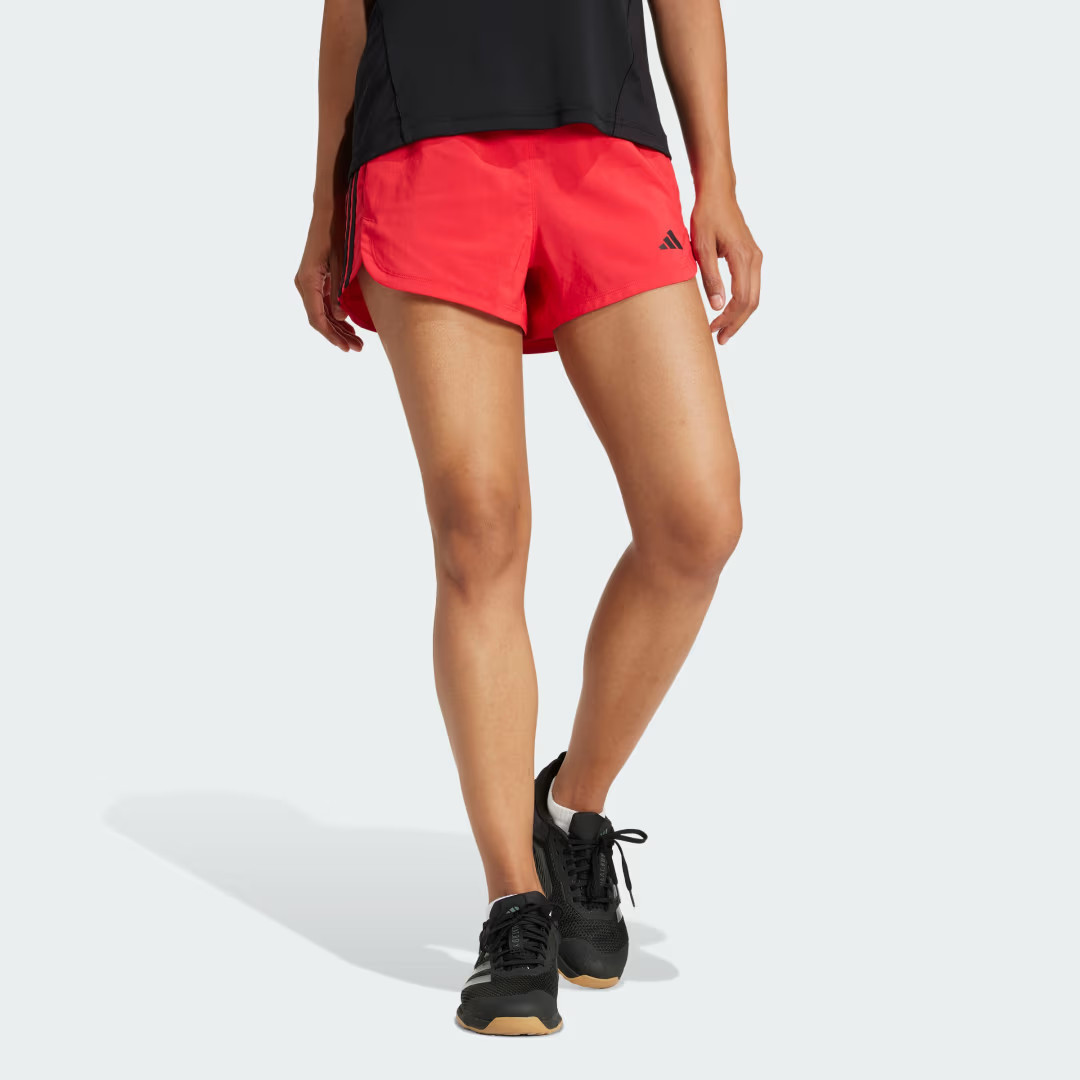 adidas Pacer Training 3-Stripes Woven High-Rise Shorts Pure Ruby 2XL 5"" Womens | adidas (US)