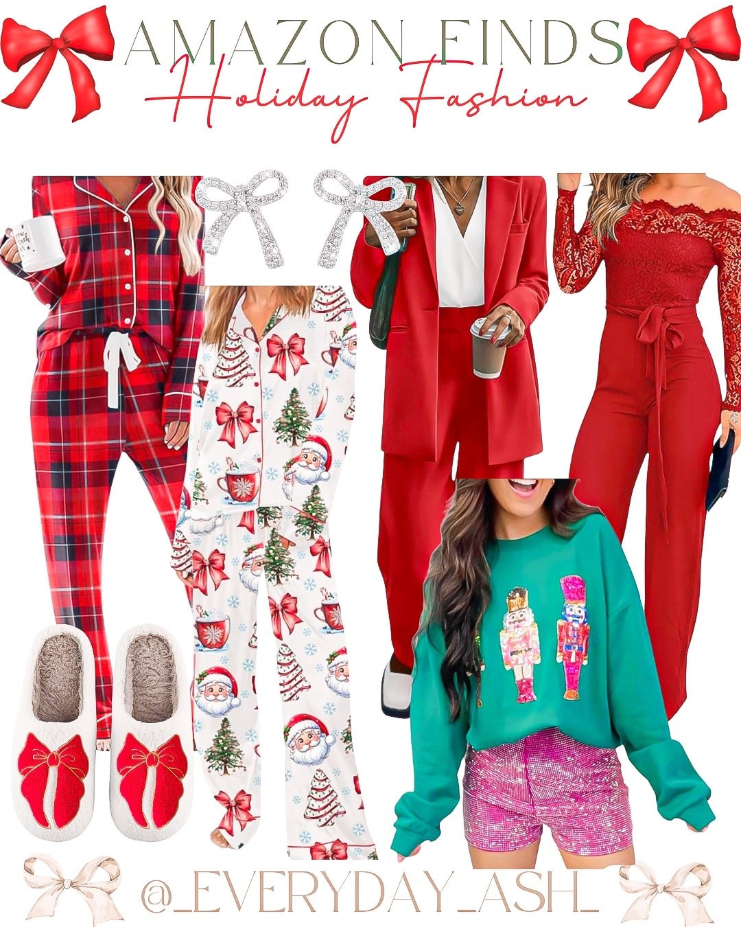 Amazon / Christmas outfit ❤️🎄

Christmas pajamas, red jumpsuit, red track suit, blazer outfit, Christmas pajamas, nutcracker sweatshirt, diamond earrings 

#LTKFindsUnder50 #LTKGiftGuide #LTKHoliday