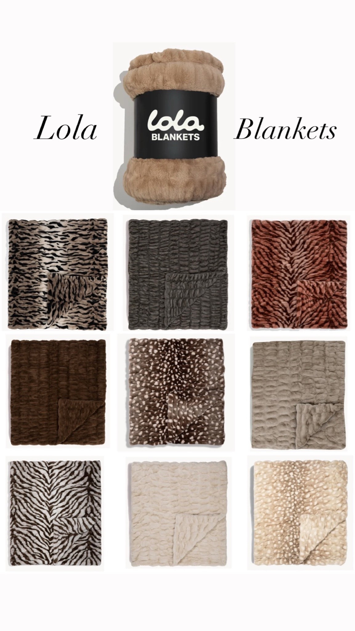 My favorite blankets are Lola blankets! Perfect for gift giving or keeping for yourself these are the softest, coziest, warmest luxury throw blankets you will ever own. Machine washable, excellent quality faux fur double sided softness! Use LOLA40 for 40% off!

#LTKHome #LTKSaleAlert