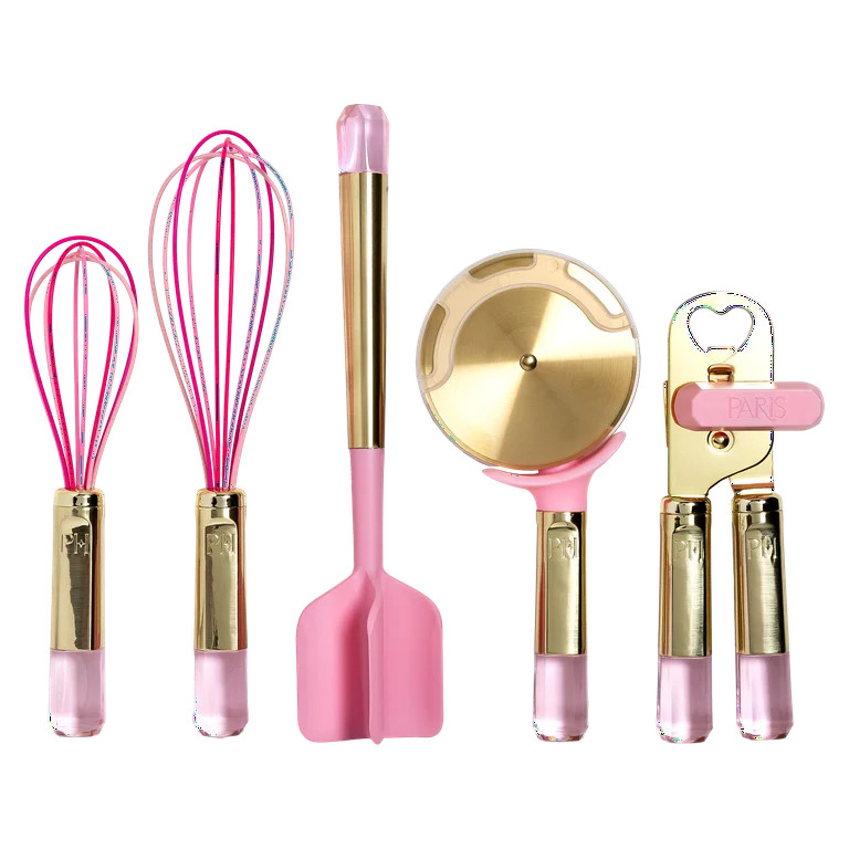 Paris Hilton 5 Piece Gadget Set with Pink Jewel Shaped Handle, Pink | Walmart (US)
