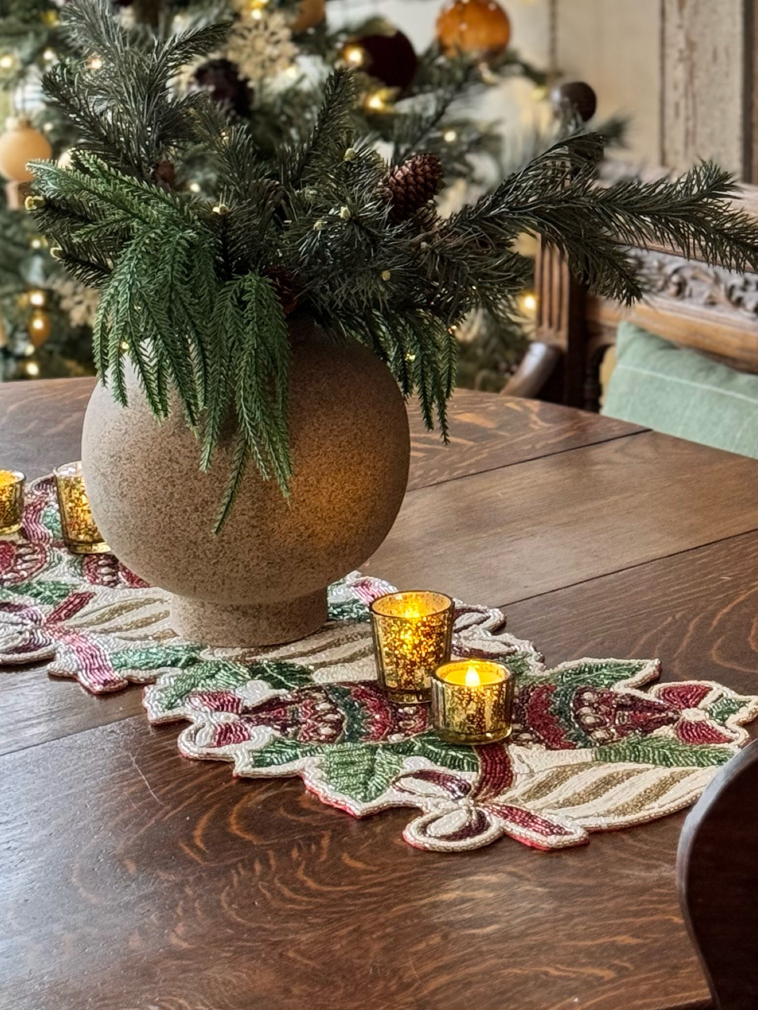 I love these beaded table runners! #christmas 

#LTKHome #LTKHoliday #LTKSeasonal