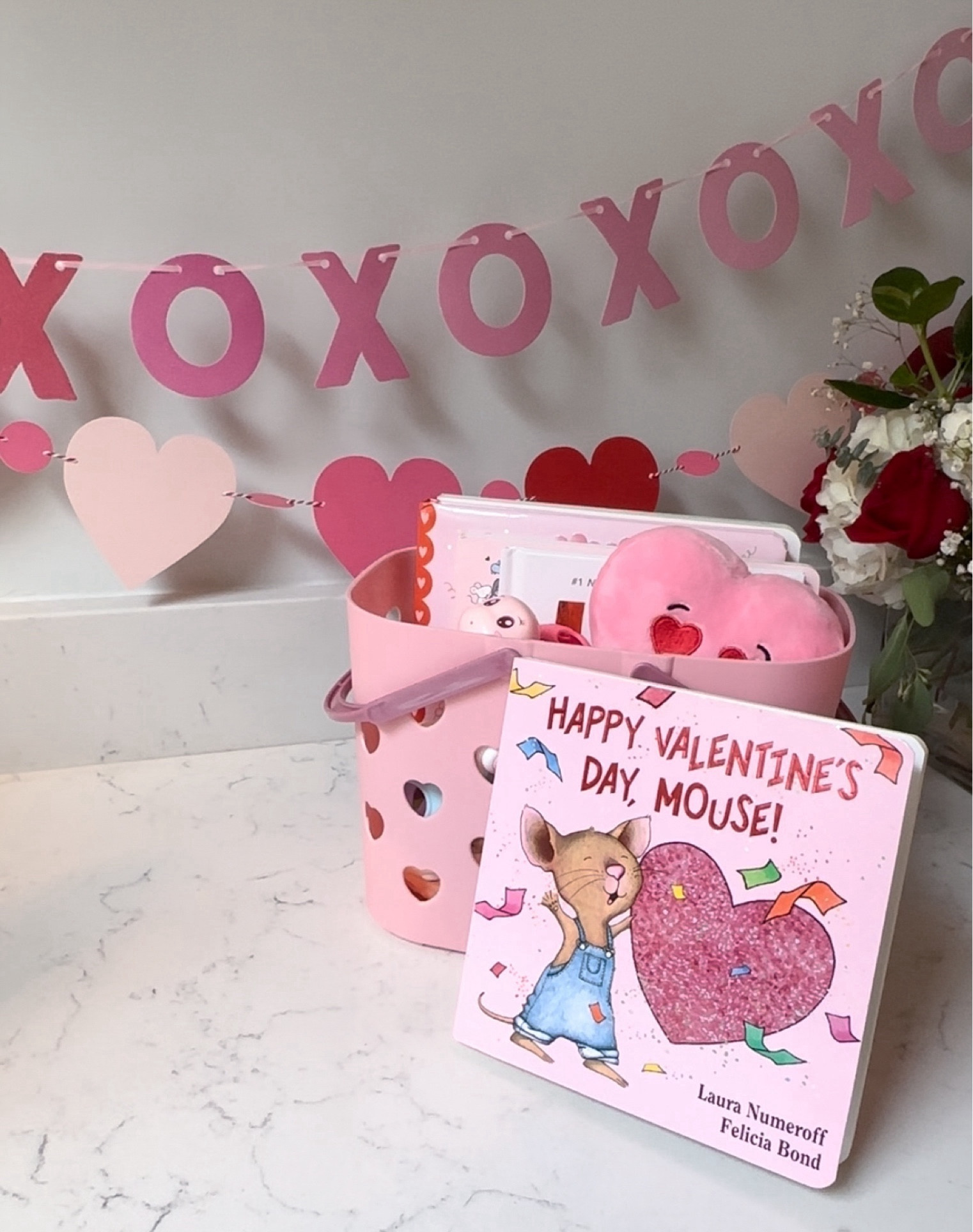 The sweetest Valentine’s Day basket for my one year old! Filled with her favorite- BOOKS! 🩷❤️🩷❤️ #leighallisondesign 

#LTKSeasonal #LTKbaby #LTKMostLoved