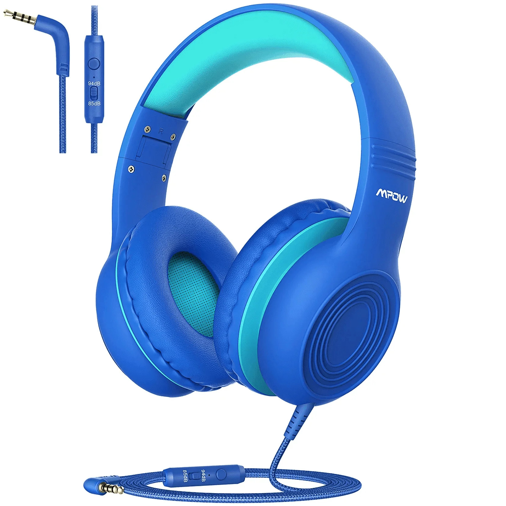 Mpow Kids Headphones with Microphone, Foldable 85/94dB Safe Volume Stereo Adjustable over Ear Hea... | Walmart (US)